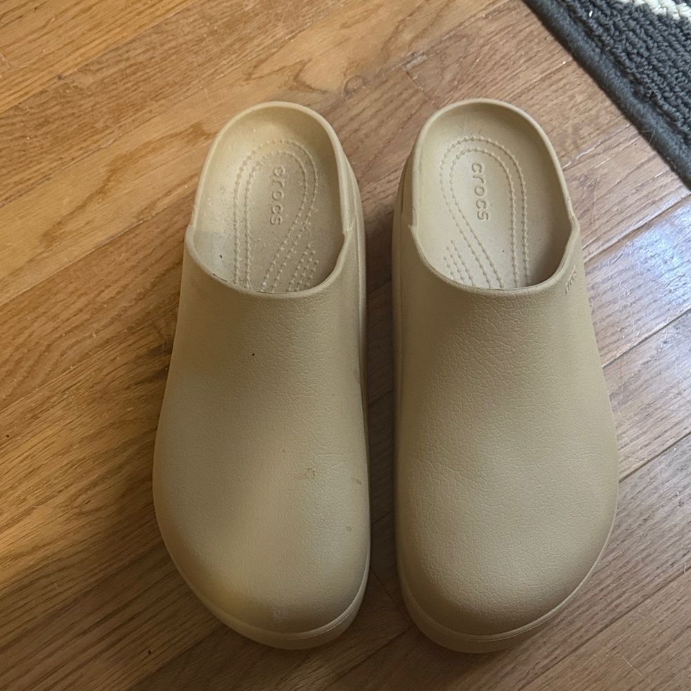 CROCS Tan Mules & Clogs